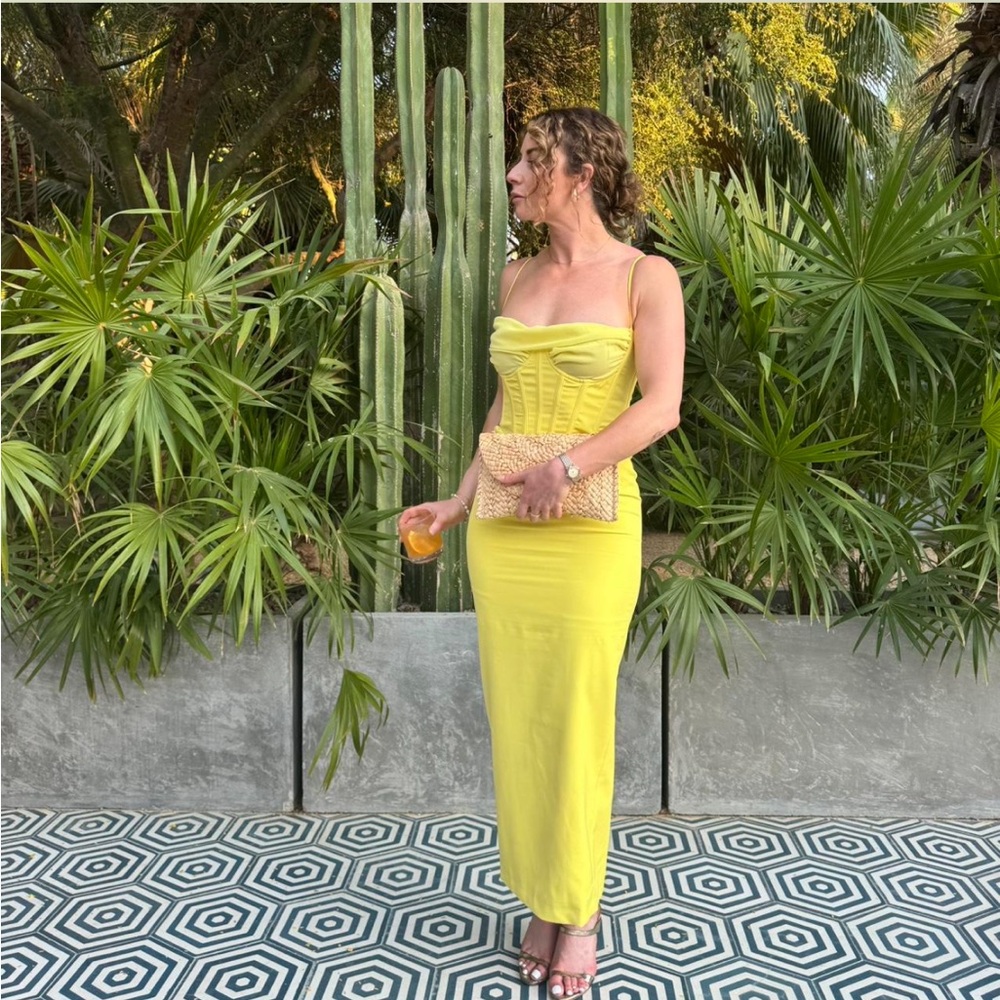 Bardot Limoncello Sweetheart Corset Dress